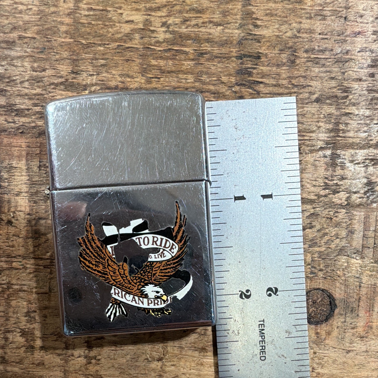 Zippo Windproof Silver Lighter Case Bradford, PA Made in U.S.A. 07