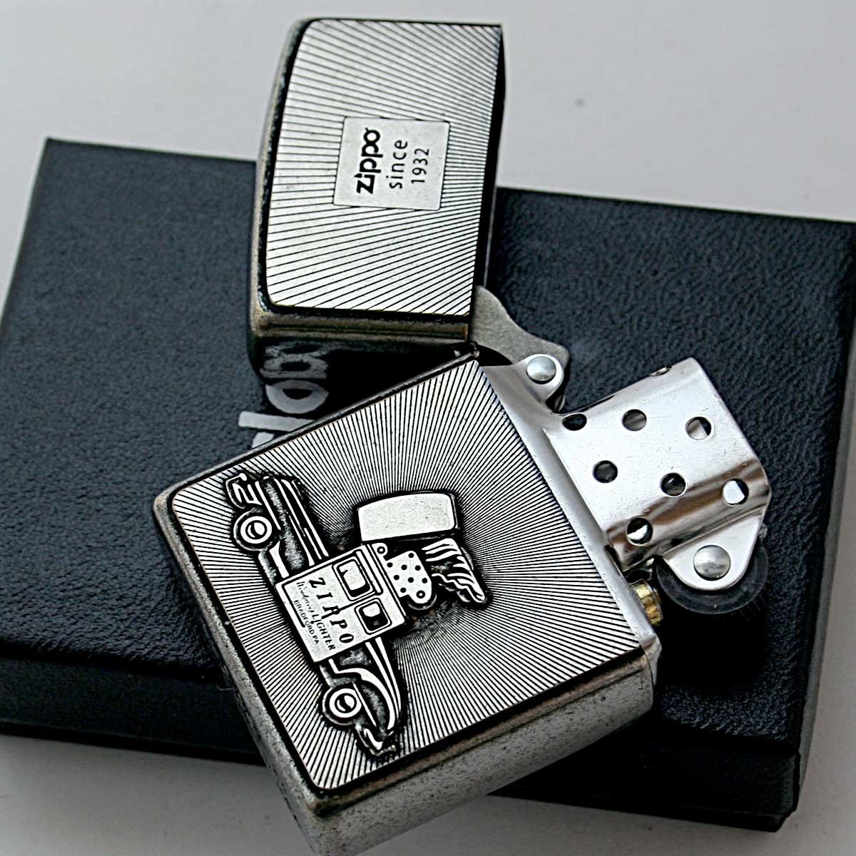 Zippo Lighter CASE ONLY Antique Style Classic Metal Zippo Car Present Gift