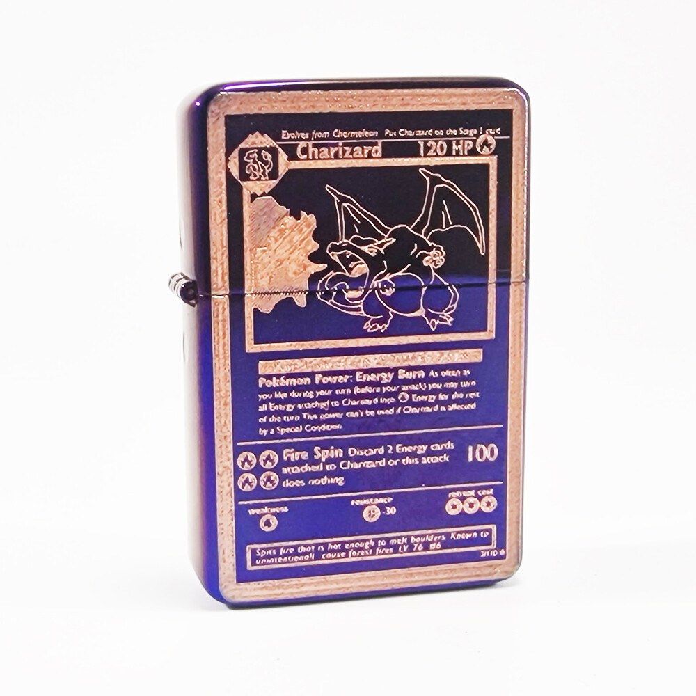 BRAND NEW – DESIGNED CIGARETTE PETROL LIGHTER – Charizard Card Variations