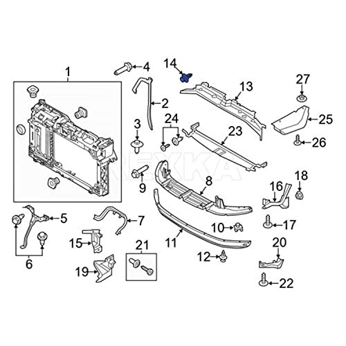 Cowl & Fender Liner Push-Type Retainer for Ford W712196-S300 Edge Escape 15pcs