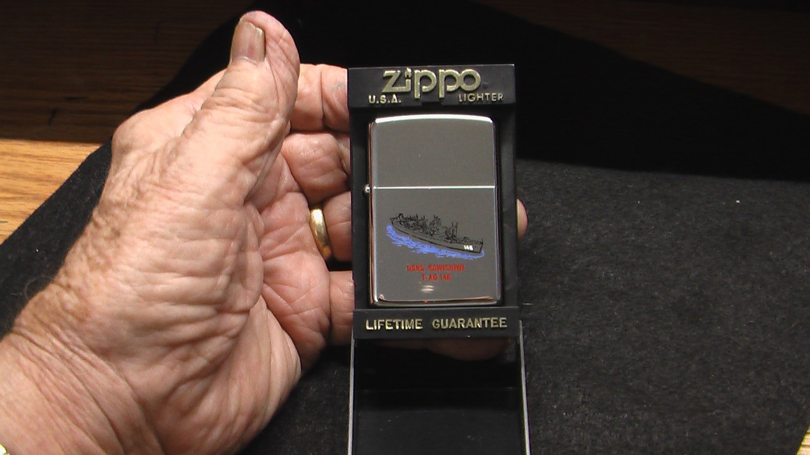 Vintage – USNS KAWISHIWI T-A0 146 – Military Zippo Lighter