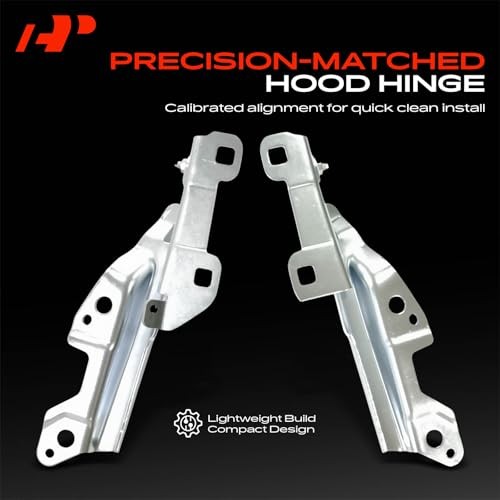 Set of 2 Front Driver and Passenger Hood Hinges | Compatible with Ford