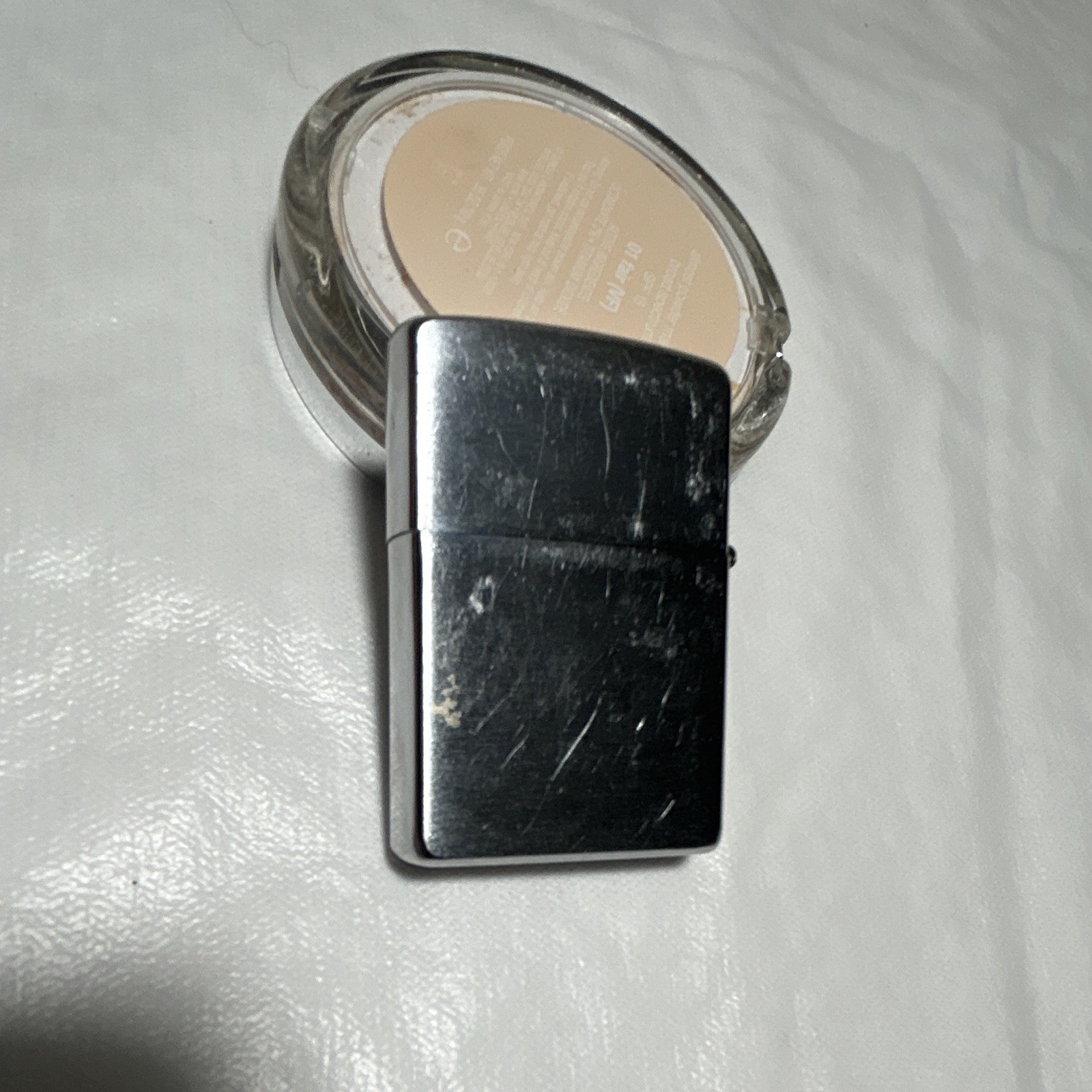 Zippo Caddy Graphic Etched Chrome Lighter Bradford, PA Made in USA 02A