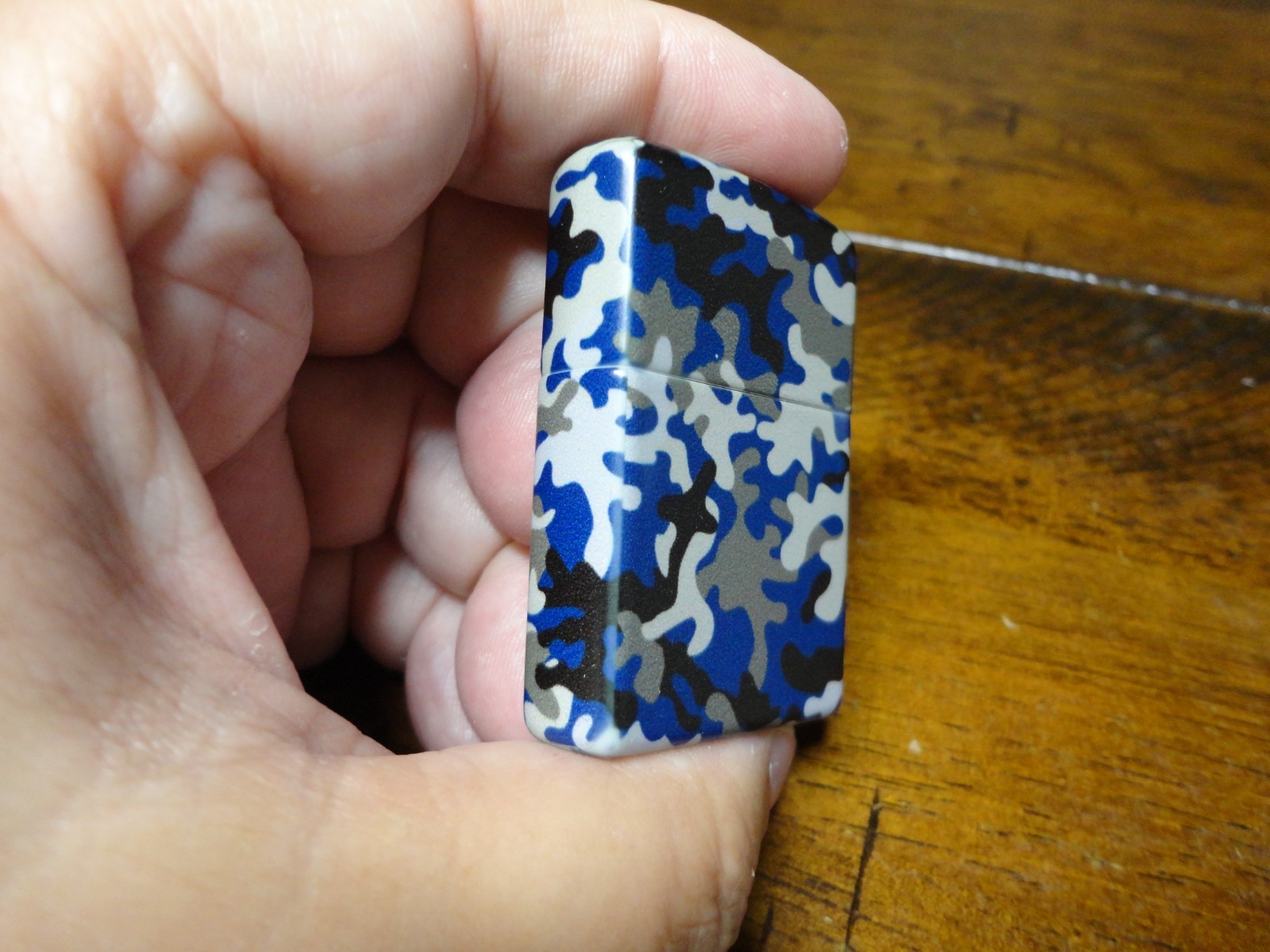 BLUE URBAN CAMO CAMOUFLAGE MILITARY 540 DESIGN ZIPPO LIGHTER MINT IN BOX