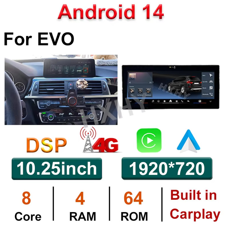 Gesture Control Screen Android 14 8+256G Auto Carplay For BMW F30 F31 F34 Car Dv