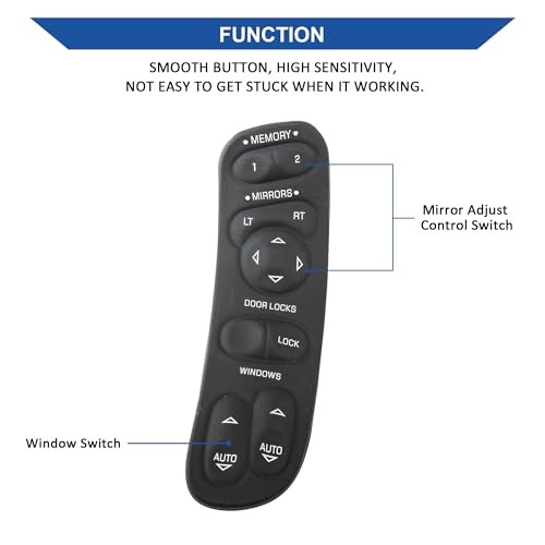 Front Left Driver Side Window Switch – Compatible with 1997-2004 Chevrolet