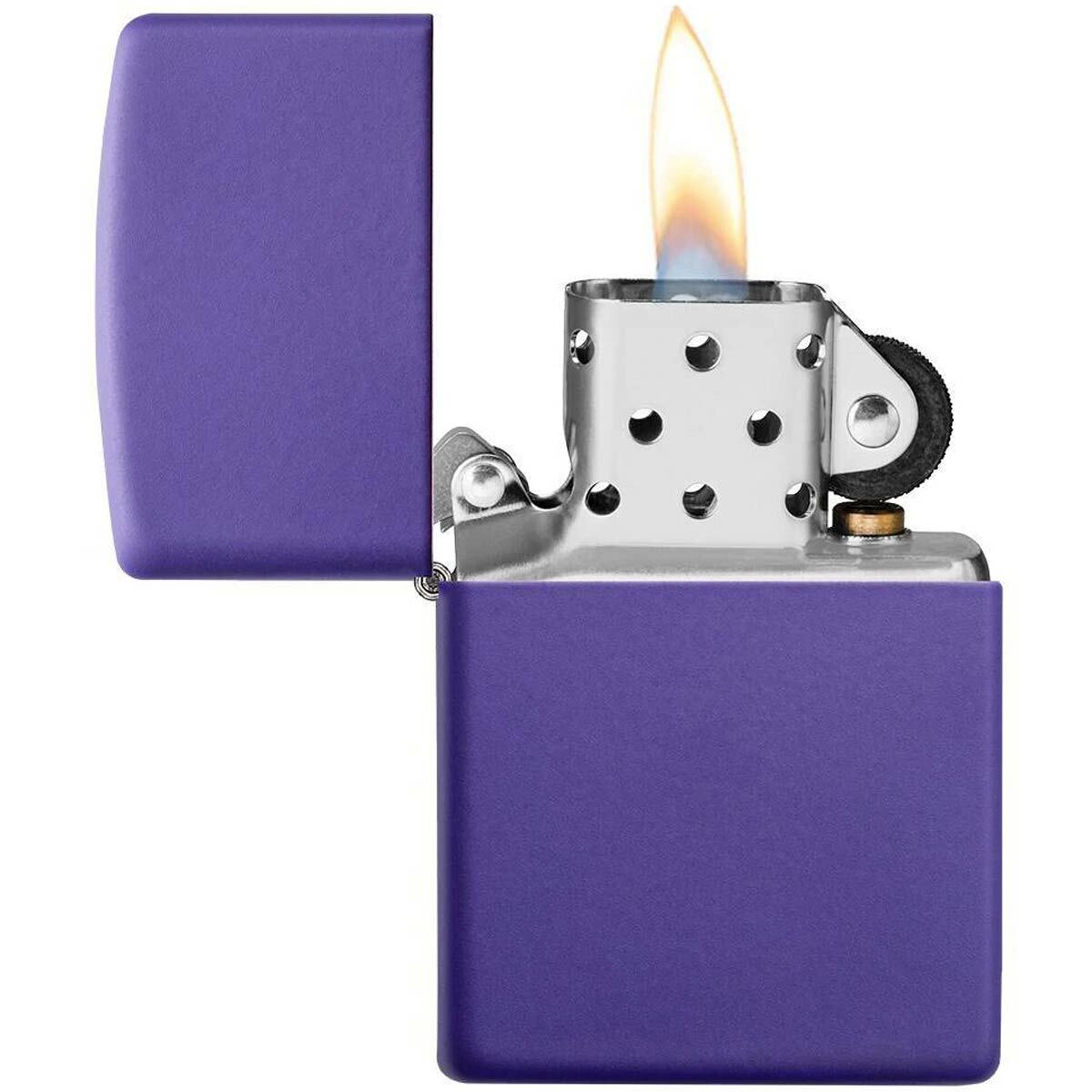 Zippo Windproof Lighter Classic Purple Matte Metal Construction Refillable 237