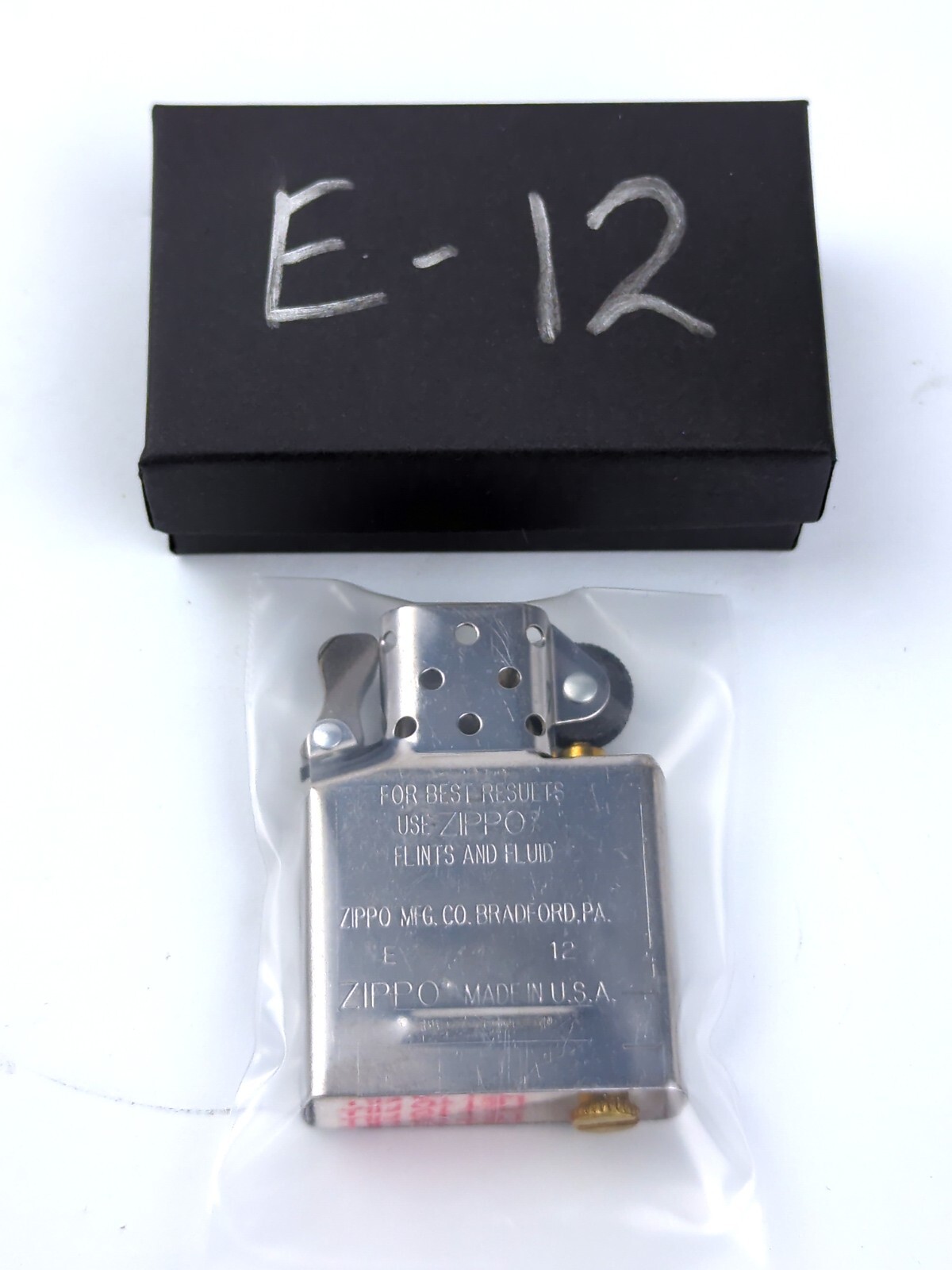 ZIPPO Chrome Plated REPLACEMENT Lighter INSERT – NEW, Never Fired! Vintage 2012