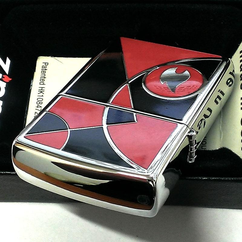 ZIPPO oil lighter mosaic flame Art Red Black 2022 MIB diamond silver From JAPAN