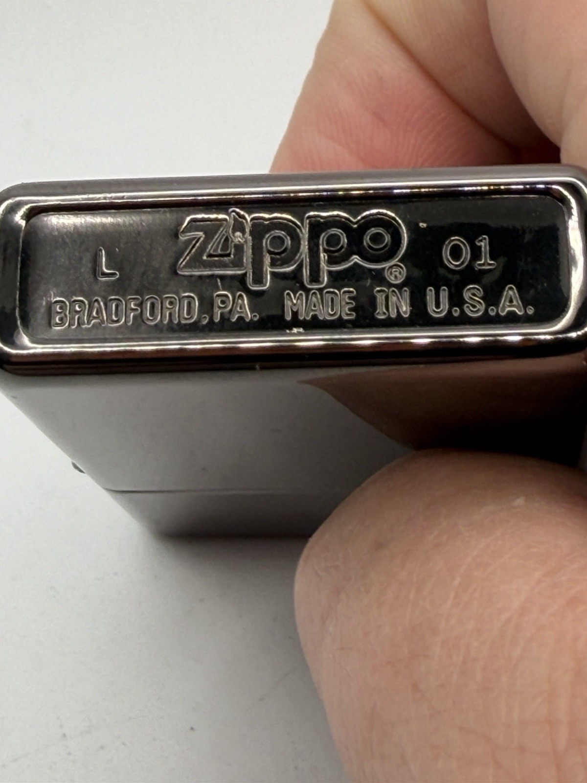 Vintage 2001 First National Bank Advertising Black Ice Zippo Lighter New