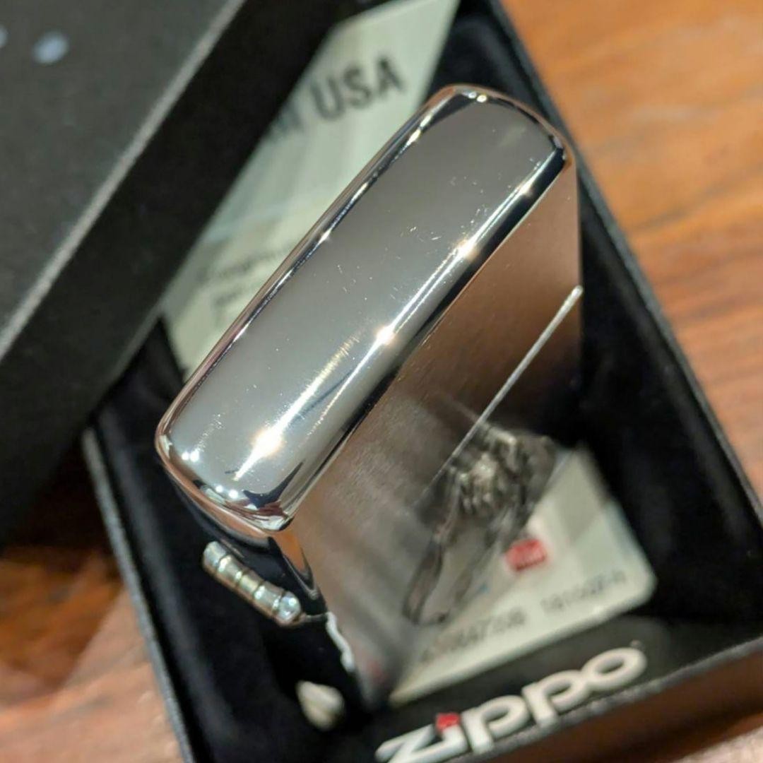 Silver Horse 3D Metal Zippo