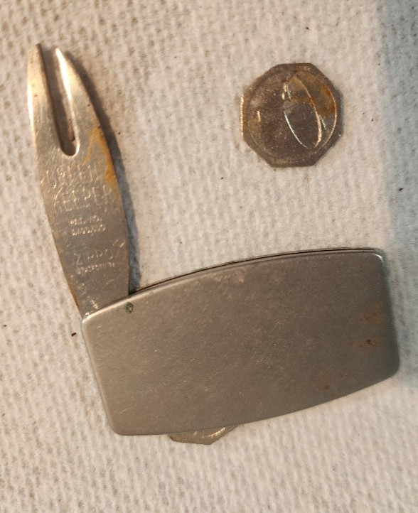 Vintage Zippo Greens Keeper Golf Ball Markers Divot Tool TRW Bradford PA.