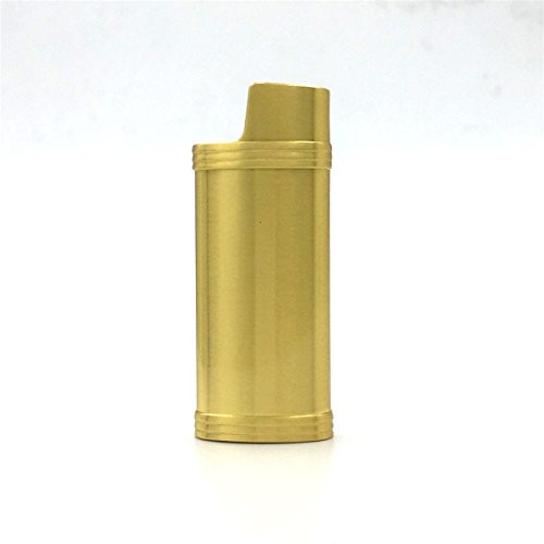 Gold Color Vintage Metal Lighter Case Cover Holder for Mini BIC Lighter J5