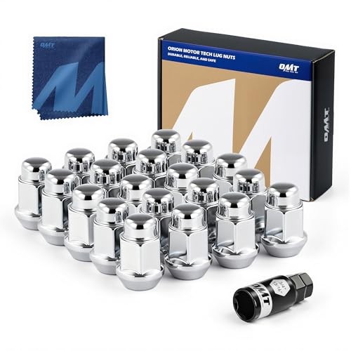 Lug Nuts with Cone Seat, 3/4″ 19mm Hex 1/2″-20 Silver 20Pcs 1.38″Long
