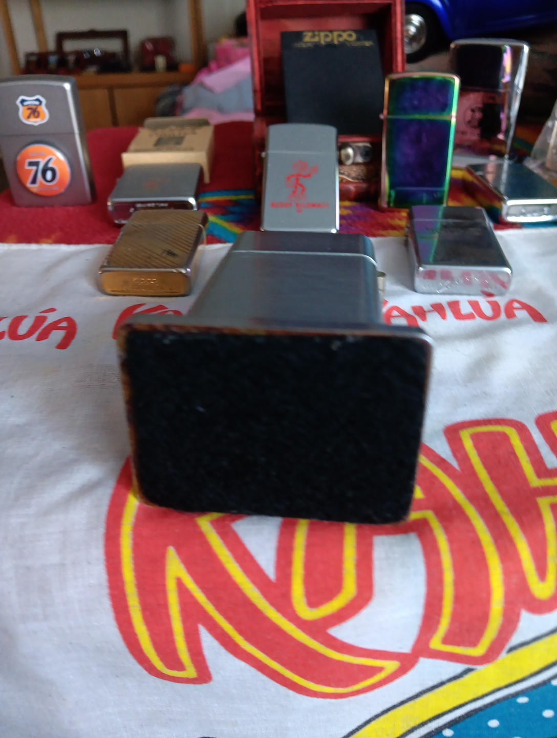 Vintage Zippo Advertising Table Lighter American National Bank & Trust Free Ship