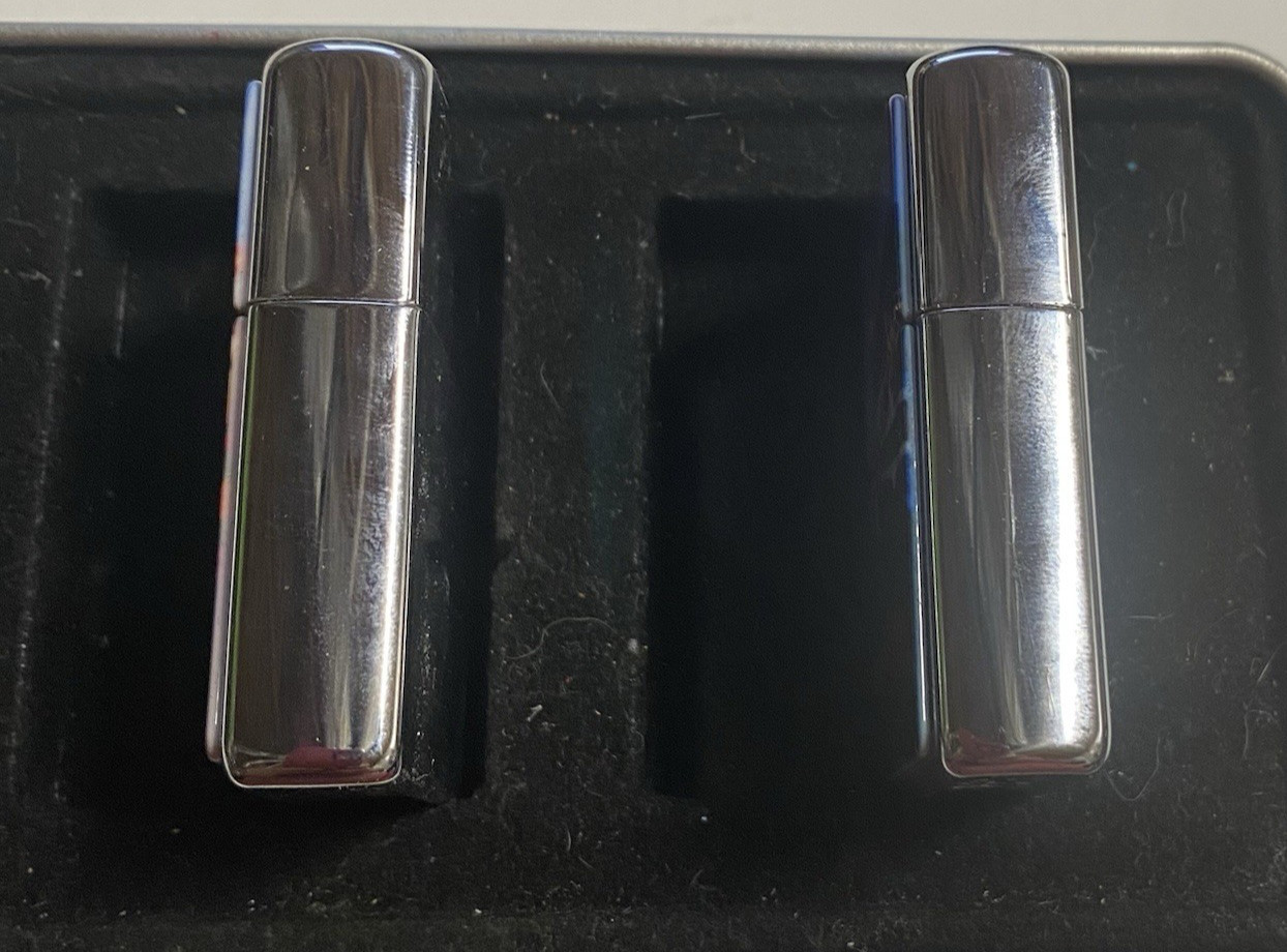 Vintage Zippo Lighter Set 2 Pack Cambridge Diner Retro Collectible Tin Unfired