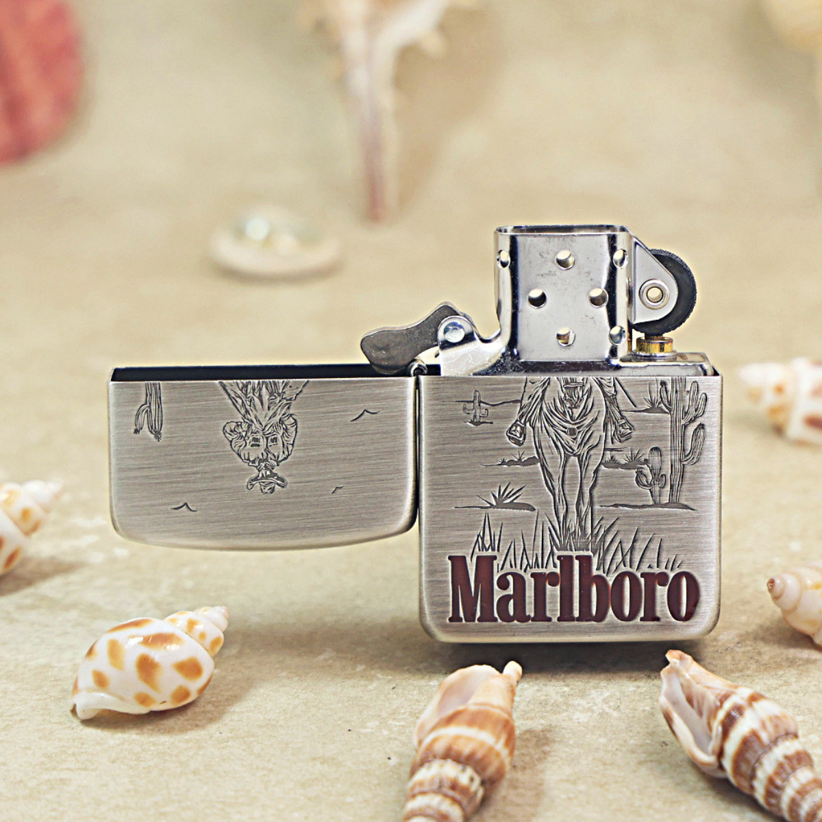 Zippo 1941 Replica Cowboy Lighter – Engraved & Painted – USA Made