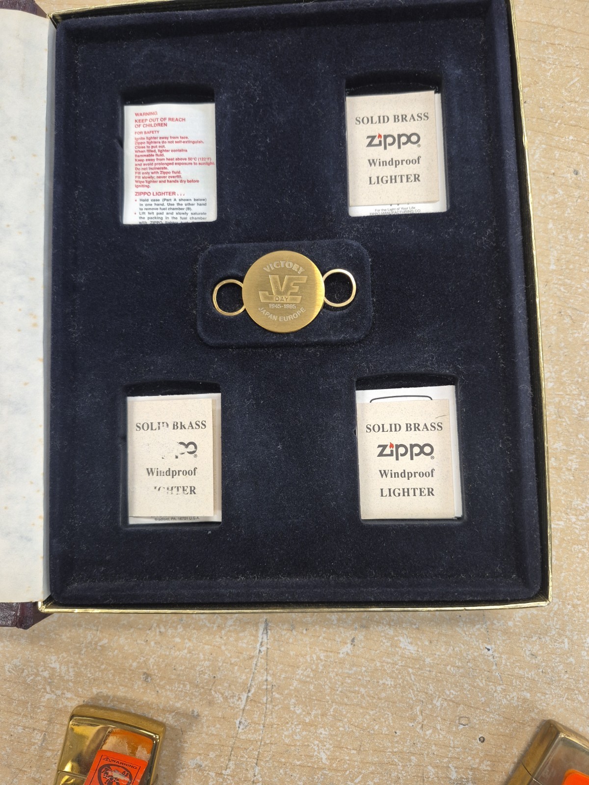 Zippo Gift Set World War 2 Remembrance Lighters and Keychain (21776/25,000)
