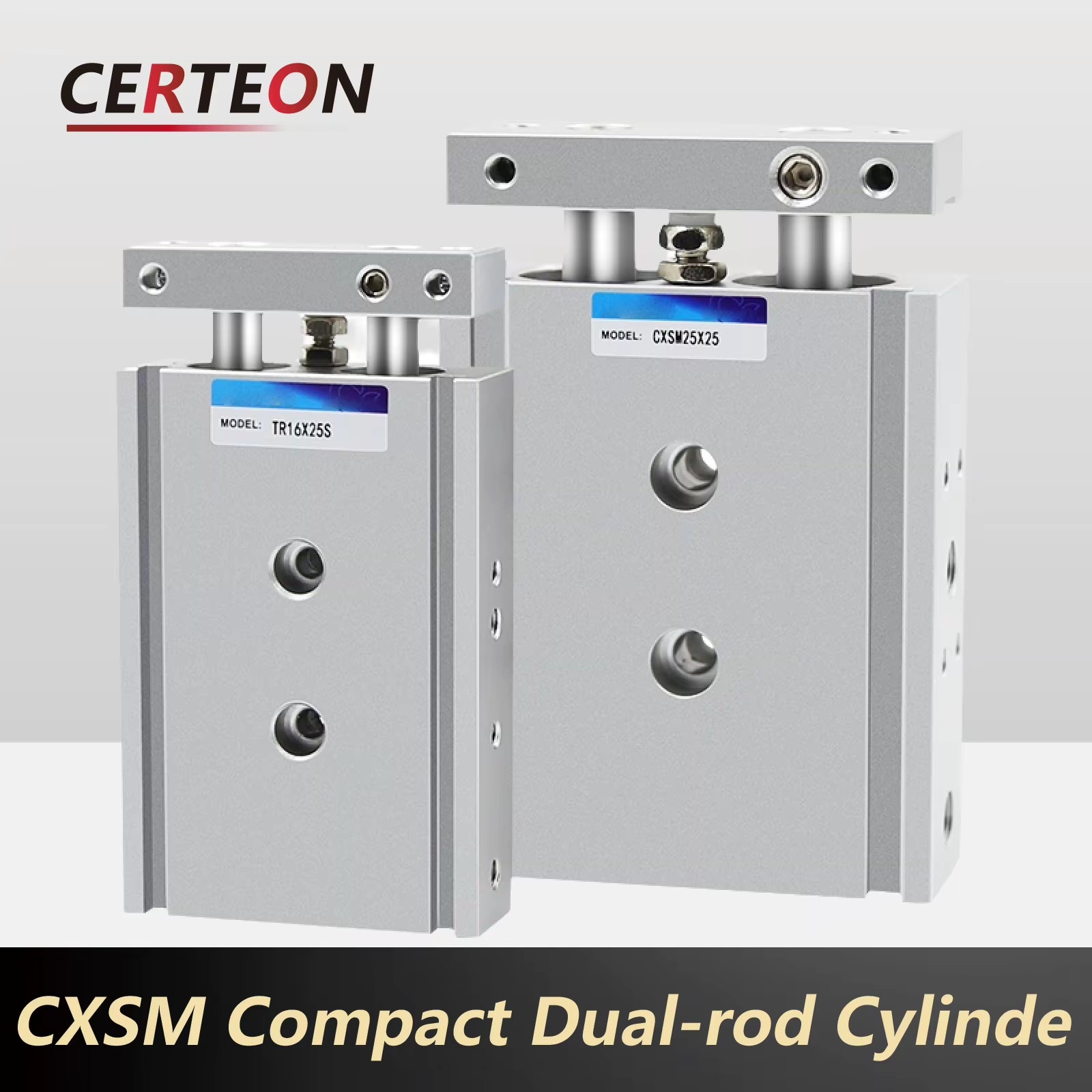 CXSM10-10 15 20 25 30 40 50 75 150 Twin Rod Guided Pneumatic Cylinder Thin Type