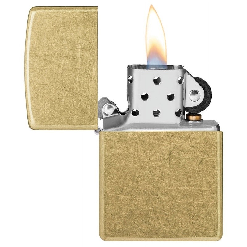 2 Pack Classic Windproof Brass Pocket Lighter Gift Box Refillable Fuel Optional