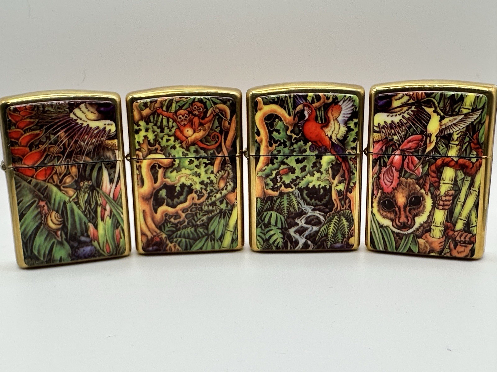 Vintage 1995 Mysteries Of The Forester Of 4 Zippo Lighter In Collectible Tin NEW