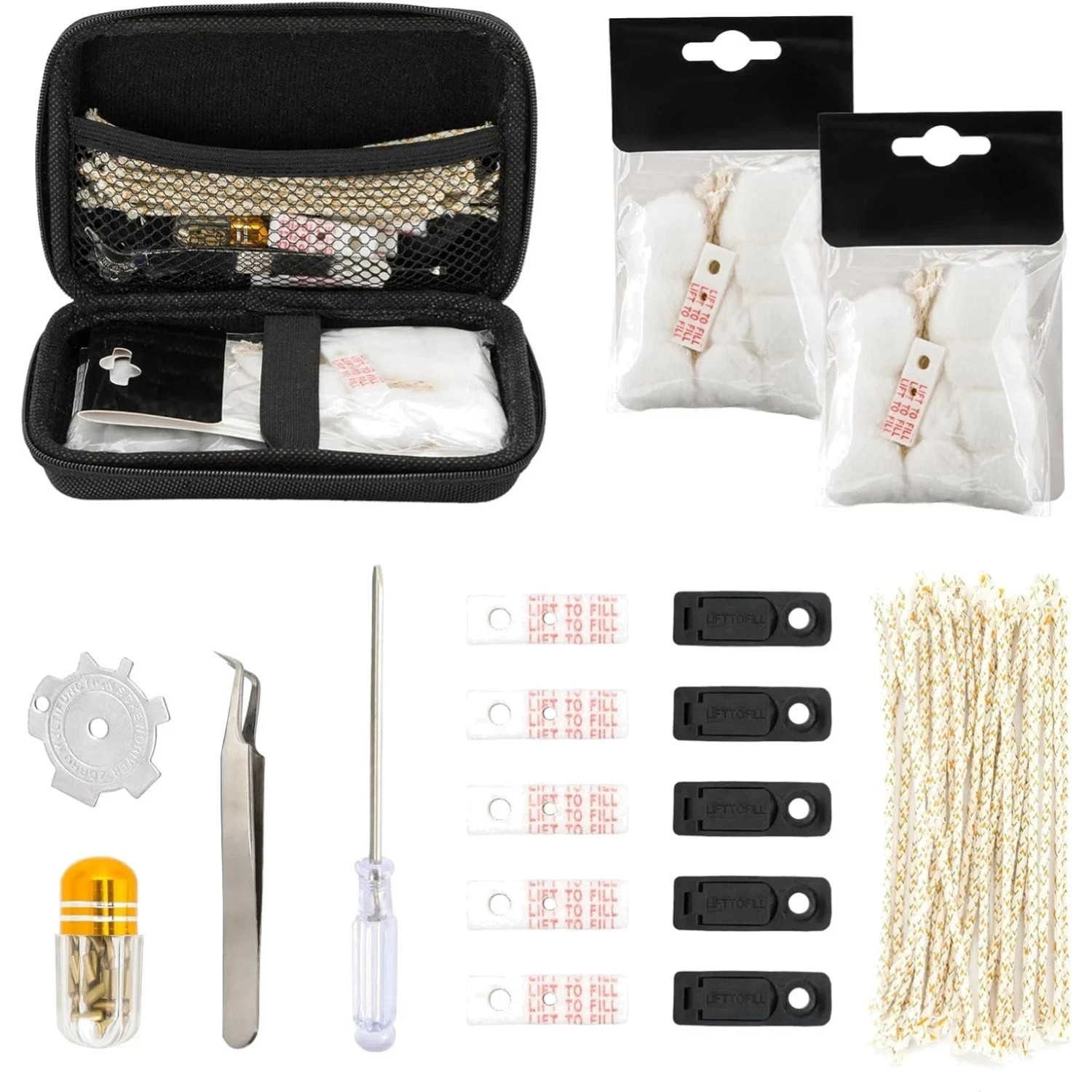 Zippo Repair Kit – Replacement Parts with Cotton, Flint, Wick, Pad & Tool