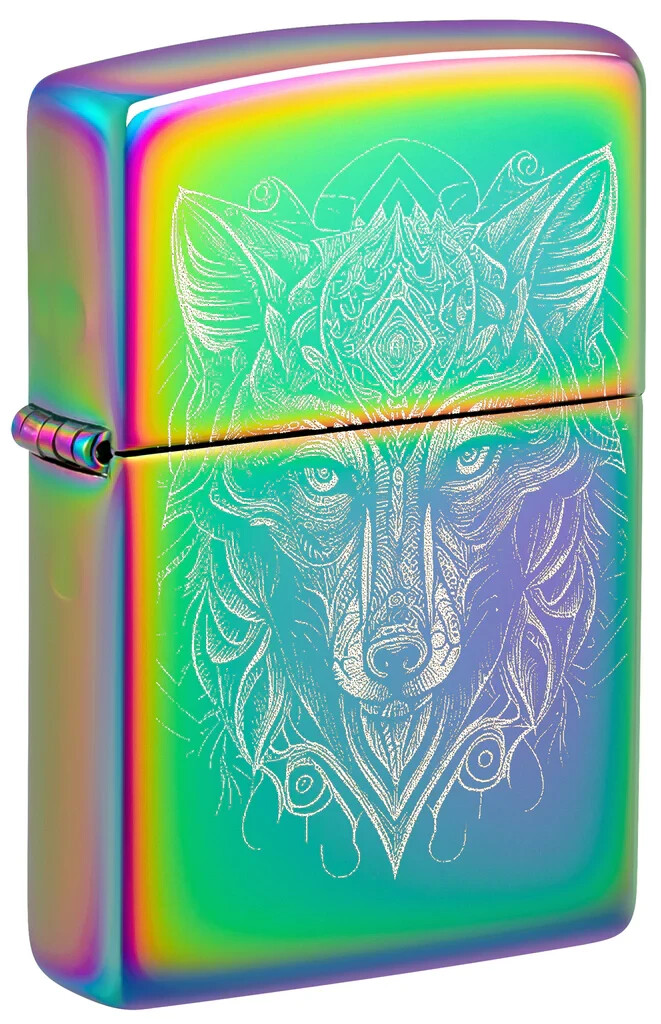 Zippo 46176, Wolf Design Photo Image Lighter, Multi-Color Finish, NEW