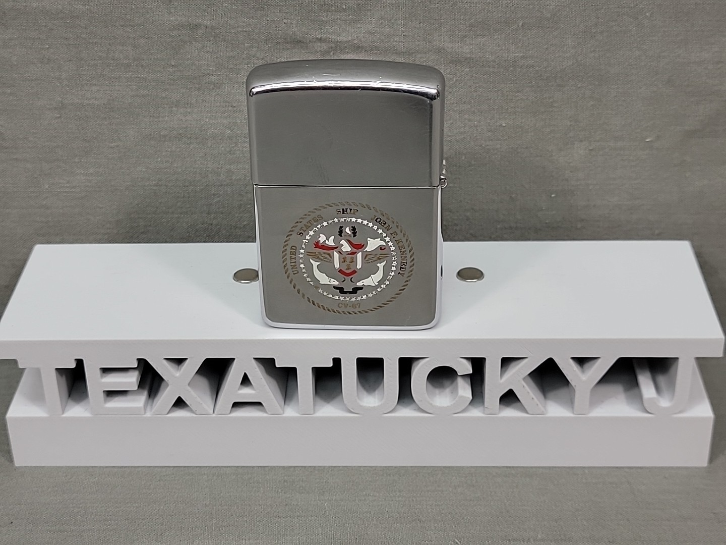 Vintage E / IV 1988 USS John F Kennedy CV-67 Double Sided Graphic Zippo Lighter