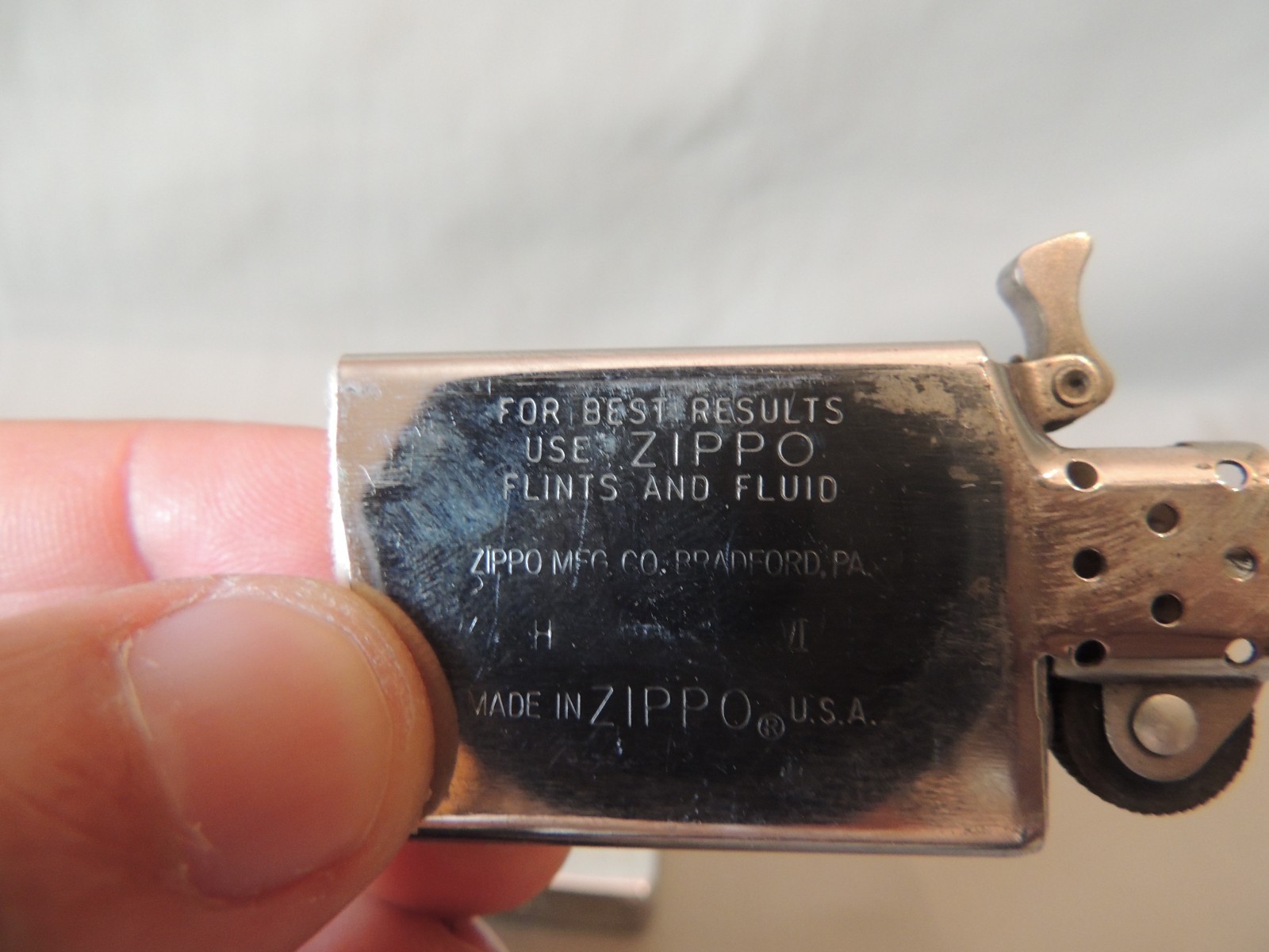 Vintage Zippo Bradford PA. slim made in U.S.A
