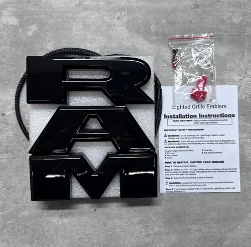 2019-25 RAM 2500,3500,4500 Lighted Grille Emblem, Black