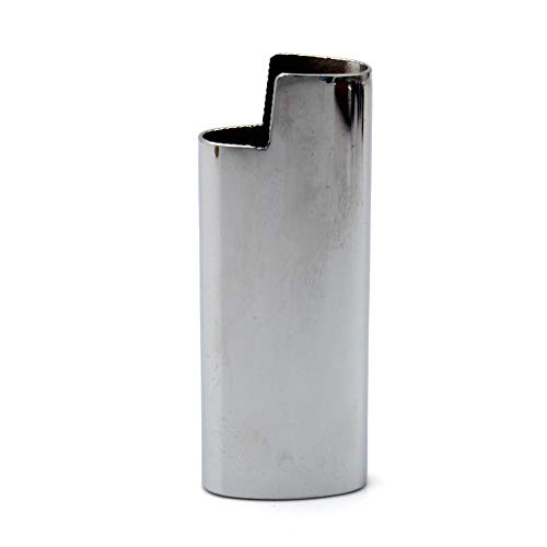 Metal Lighter Case Cover Holder Pouches for BIC Mini Size Lighter Type J5 Silver