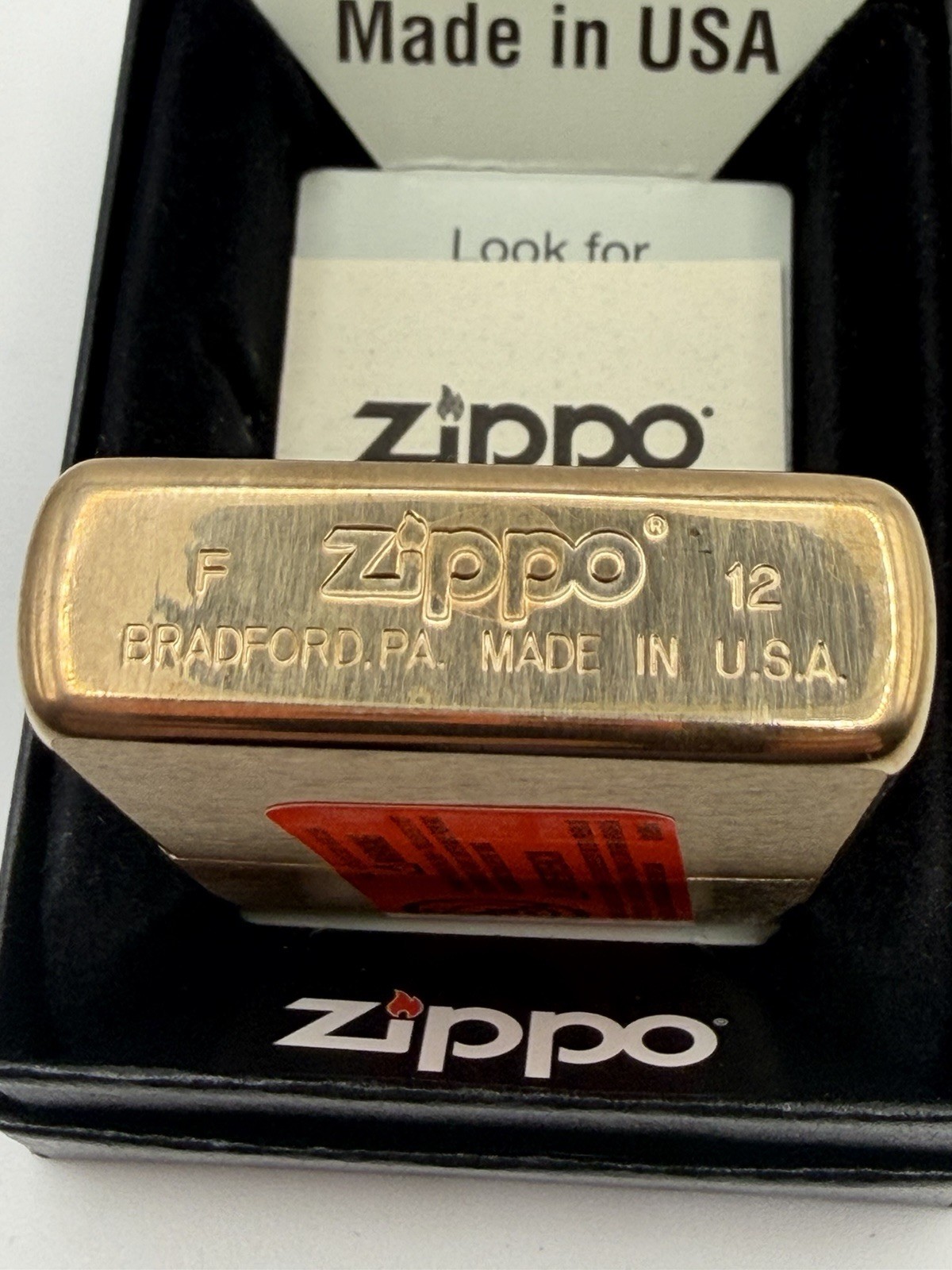 Vintage 2012 Luxury 3 Brass Zippo Lighter New B7
