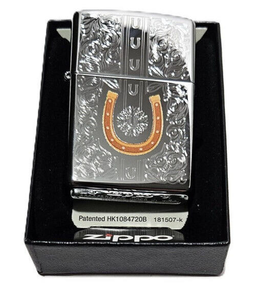 Zippo Lighter – Dazzling Horseshoe High Polish Chrome – 854035
