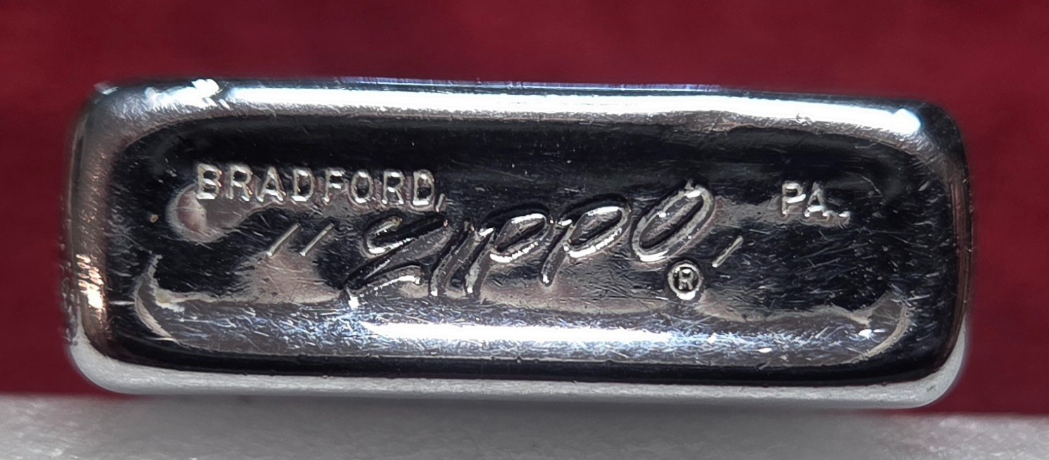 1960s or 70s Vintage Zippo Slim Lighter – Pinstripes – Norman