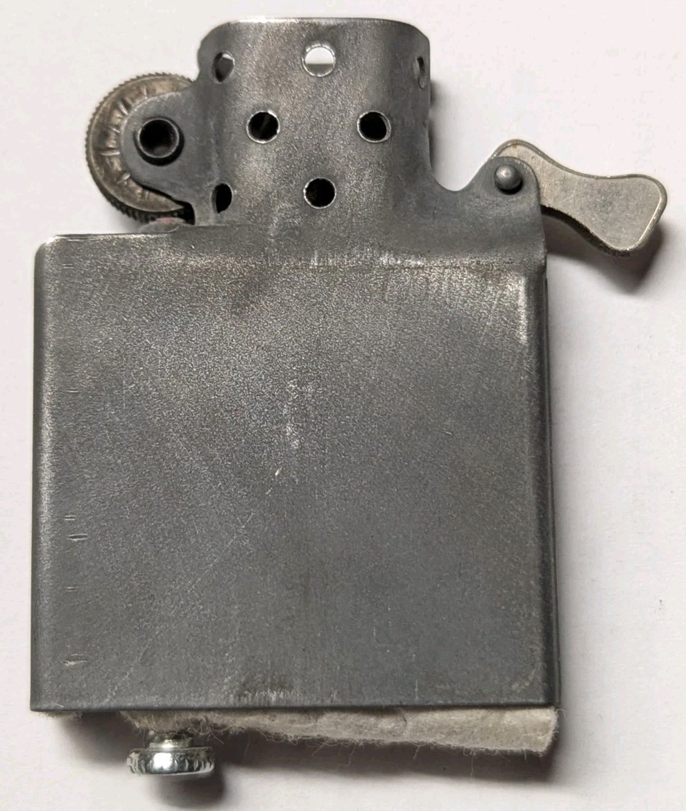 1930s 1940s Zippo Lighter 3 Barrel hinge Black W/ Artwork In early Box