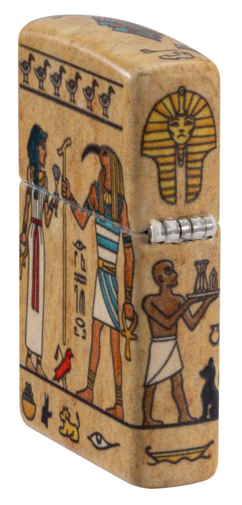Zippo Ancient Glyphs Design White 540 Matte Windproof Pocket Lighter, 49352-1…