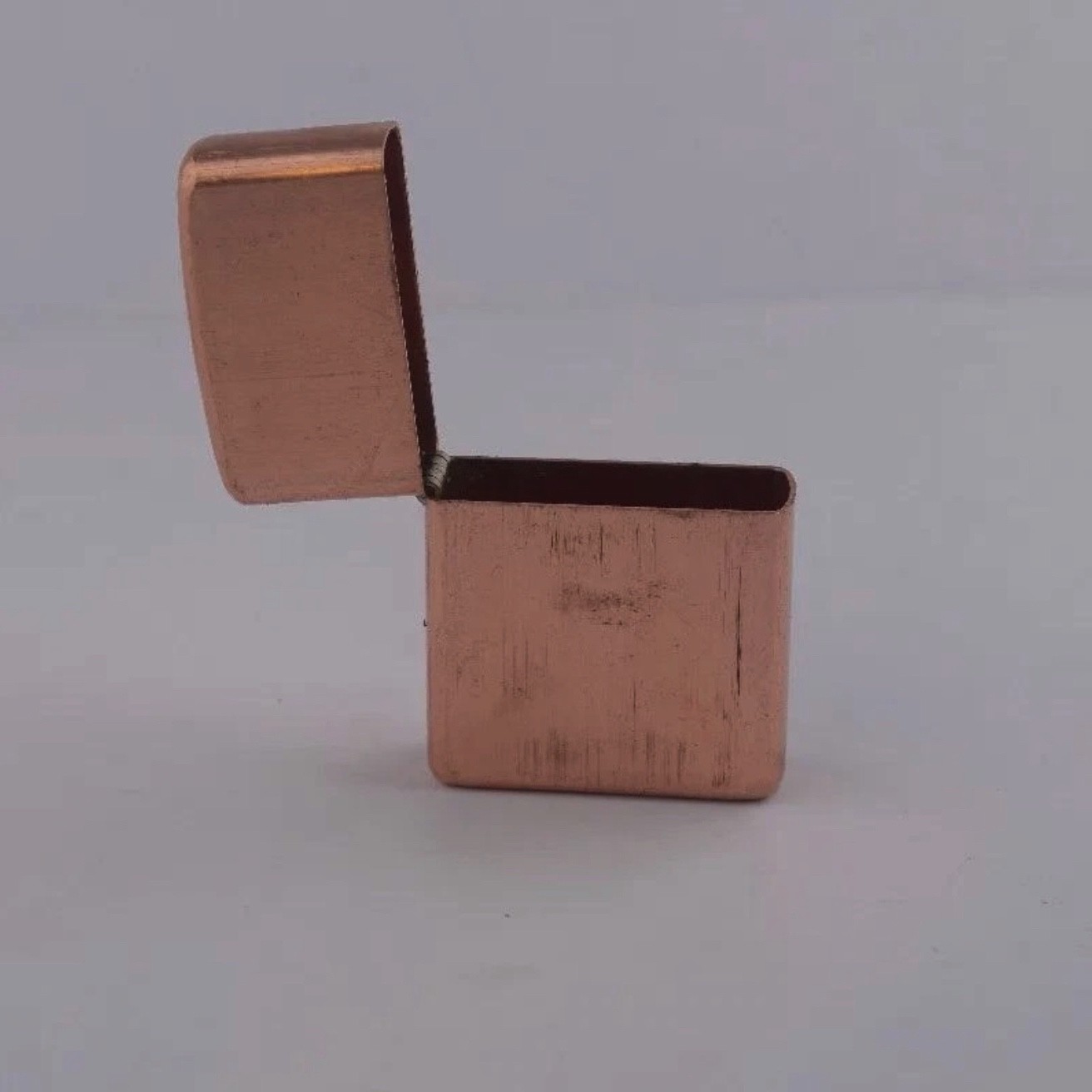Red Copper Lighter Shell for Zippo Insert, Thickened Flat Top Case