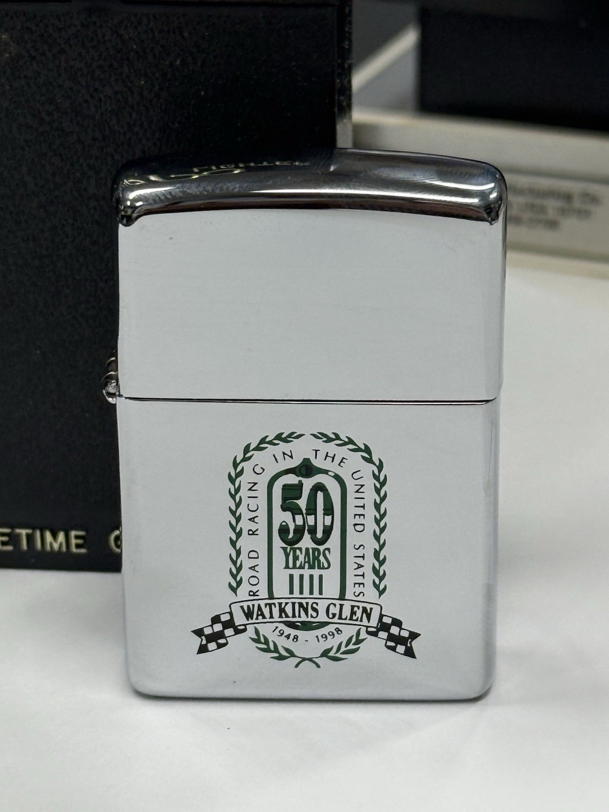 ZIPPO 1997 WATKINS GLEN 50 YEARS ROAD RACING IN US LIGHTER UNFIRED IN BOX A256