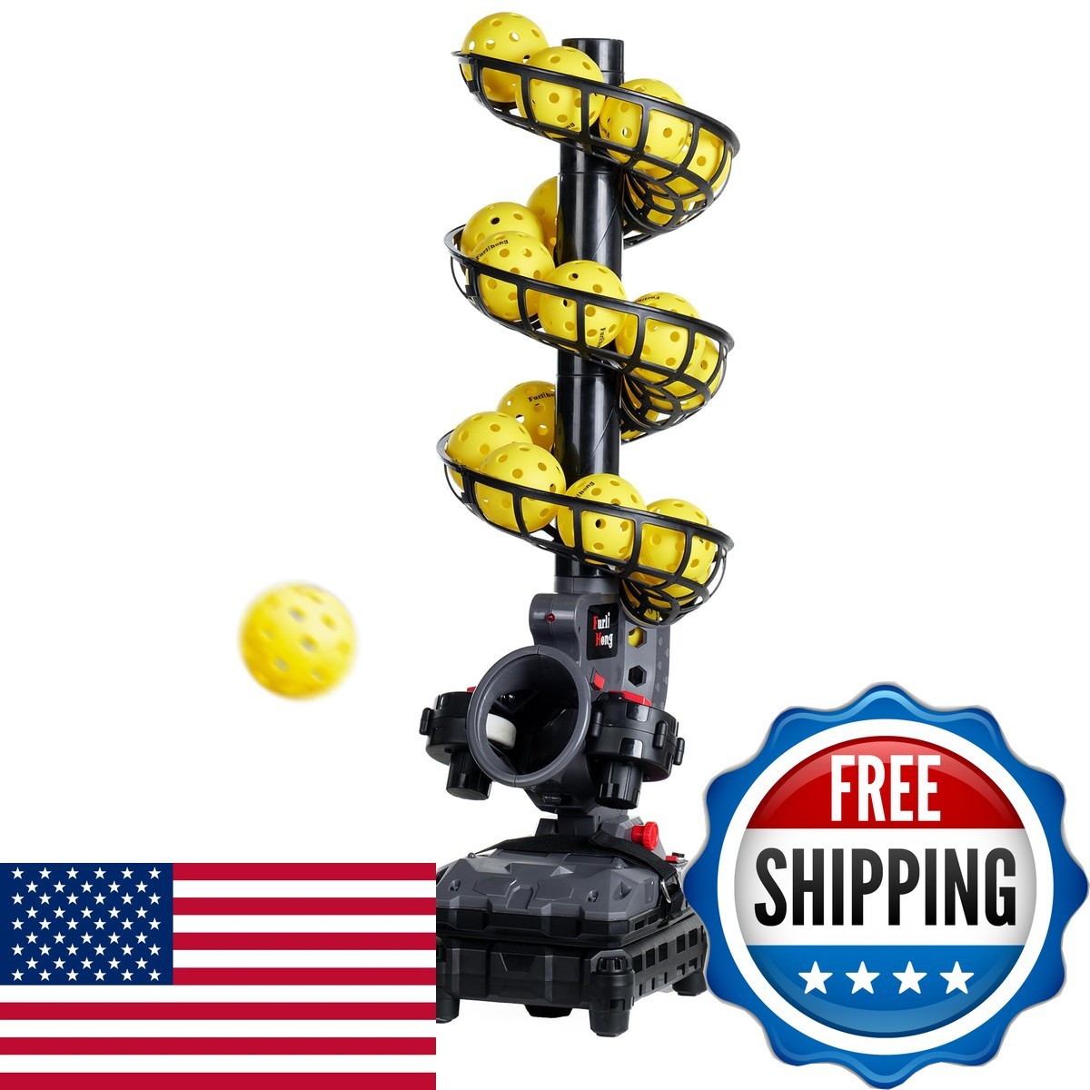 Furlihong 3802Pbh Pickleball Machine Adjustable Speed Angles Pickleball