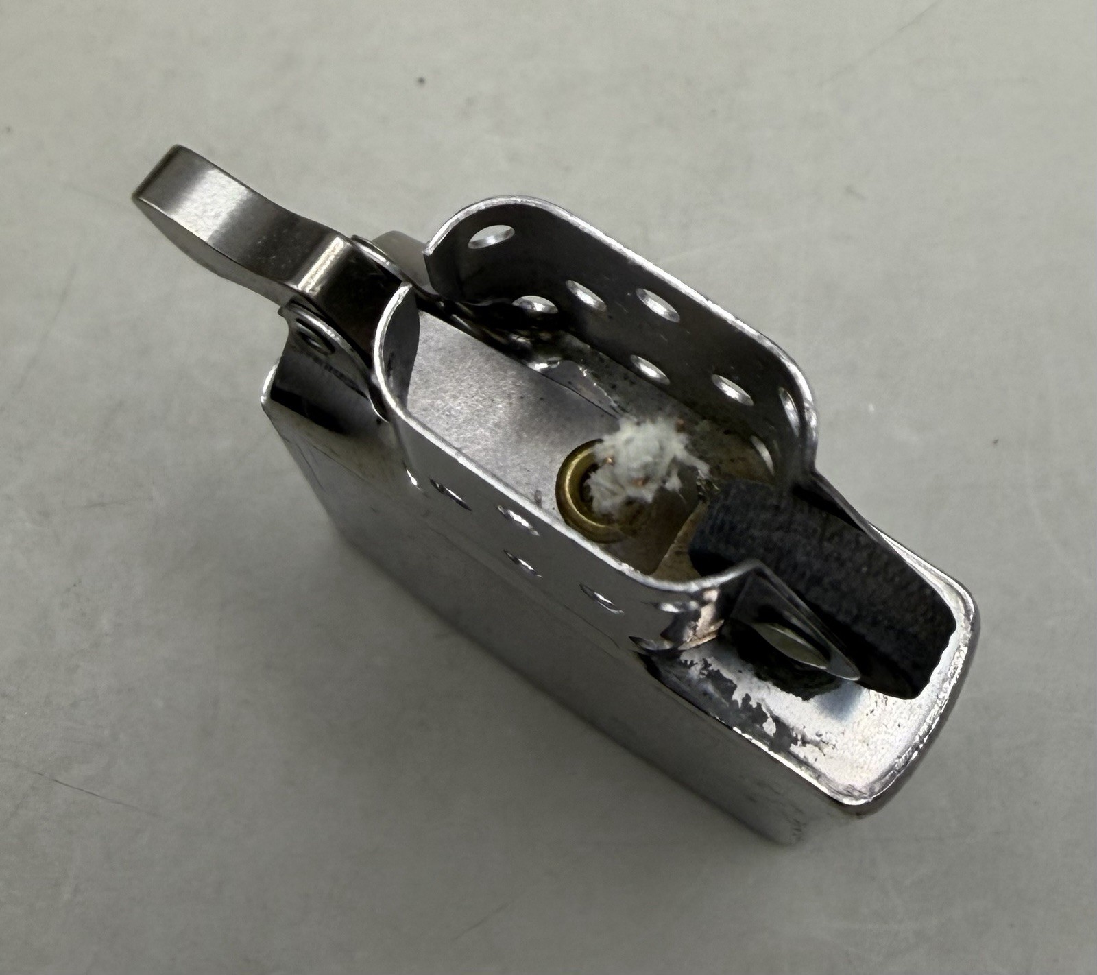 1991 Zippo NRA Unsmoked National Rifle Association Brushed Chrome Lighter & Box