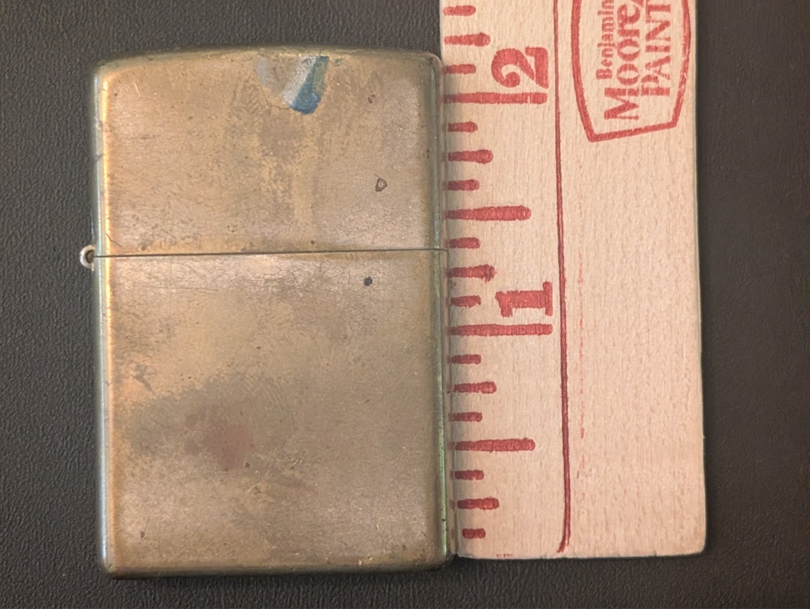 Vintage Zippo Brass Pocket Lighter