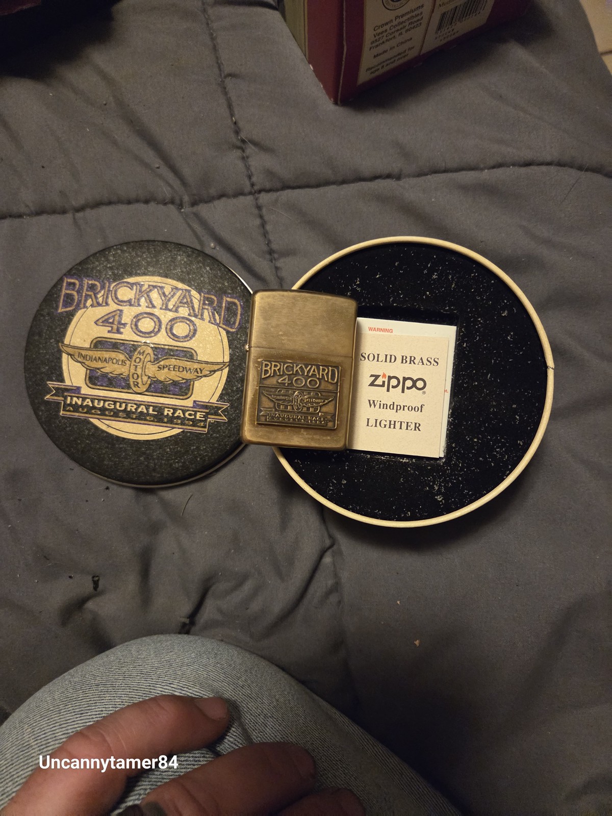 Zippo Brickyard 400 Solid Brass Lighter Inaugural Race