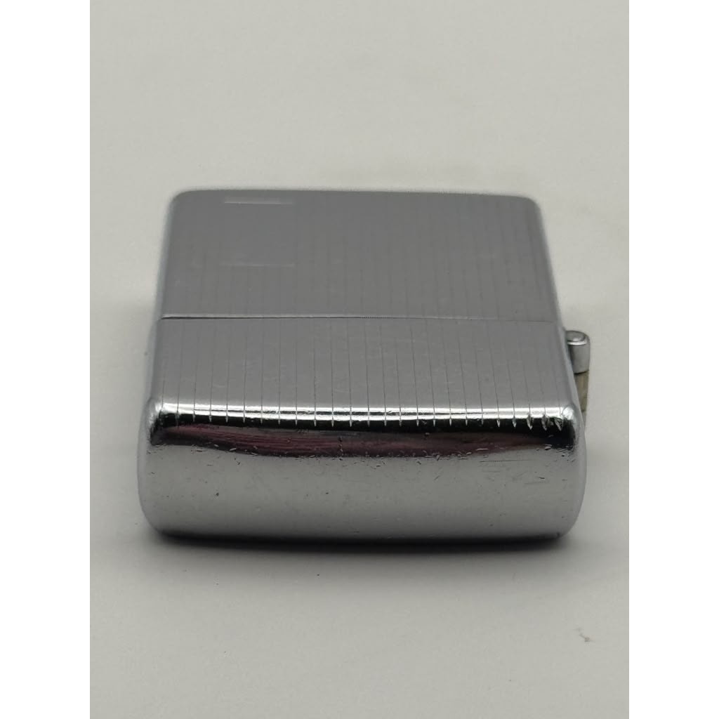 1946-49 Zippo Chrome Windproof Lighter 3 Barrel Hinge Patent 2032695 Vintage USA