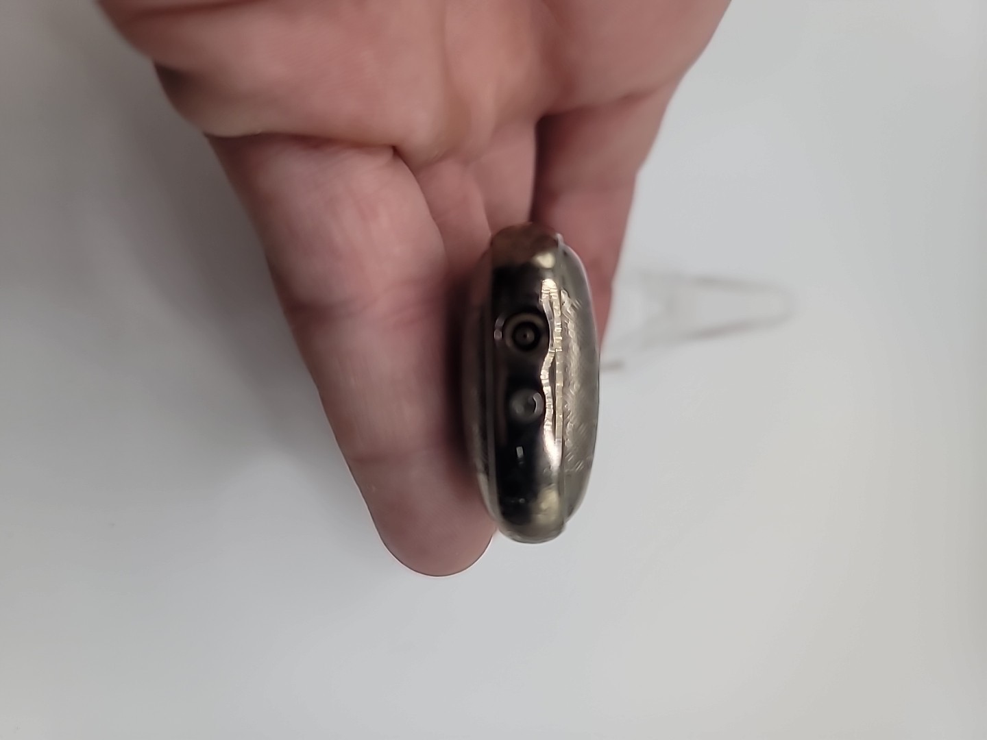 Vintage Silver-Tone Collectible Lighter with Textured Pattern Works