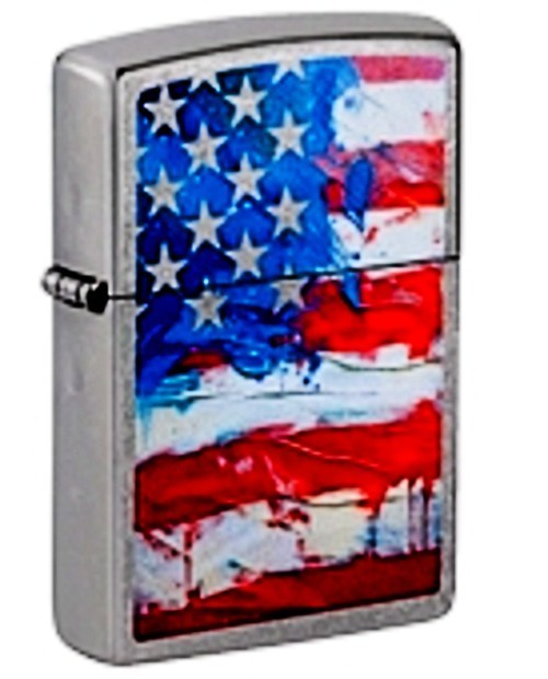 Cool Patriotic US Flag Old Glory Chromt Zippo Lighter
