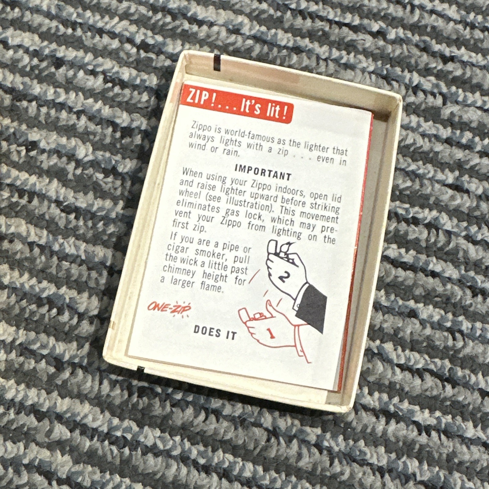 Zippo 1961 Polished Chrome Lighter w/ Original Box BRAND NEW UNUSED VINTAGE