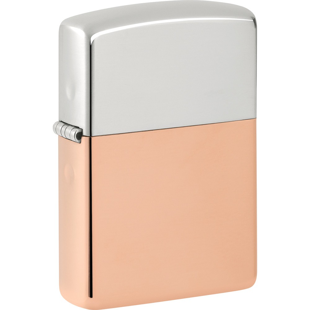 BIMETAL CASE Mint COPPER 48694 In Special Box STERLING SILVER Top ZIPPO Lighter