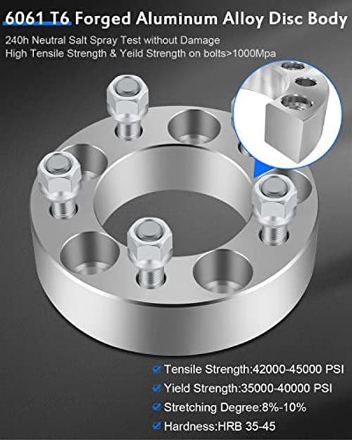 2PCS 5×114.3 Wheel Spacers 1.5″ 5 Lug 5×4.5 to 5×4.5 82.5mm CB with 1/2×20