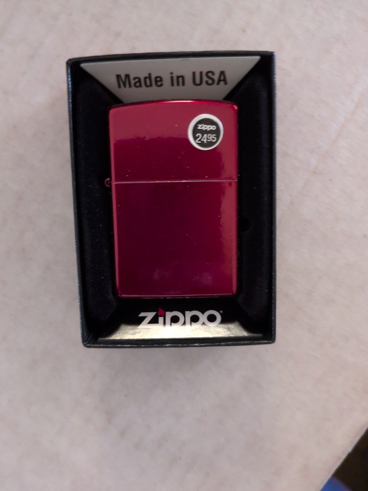 Zippo Candy Apple Red Matte Collectible Windproof Lighter 21063 Made in USA