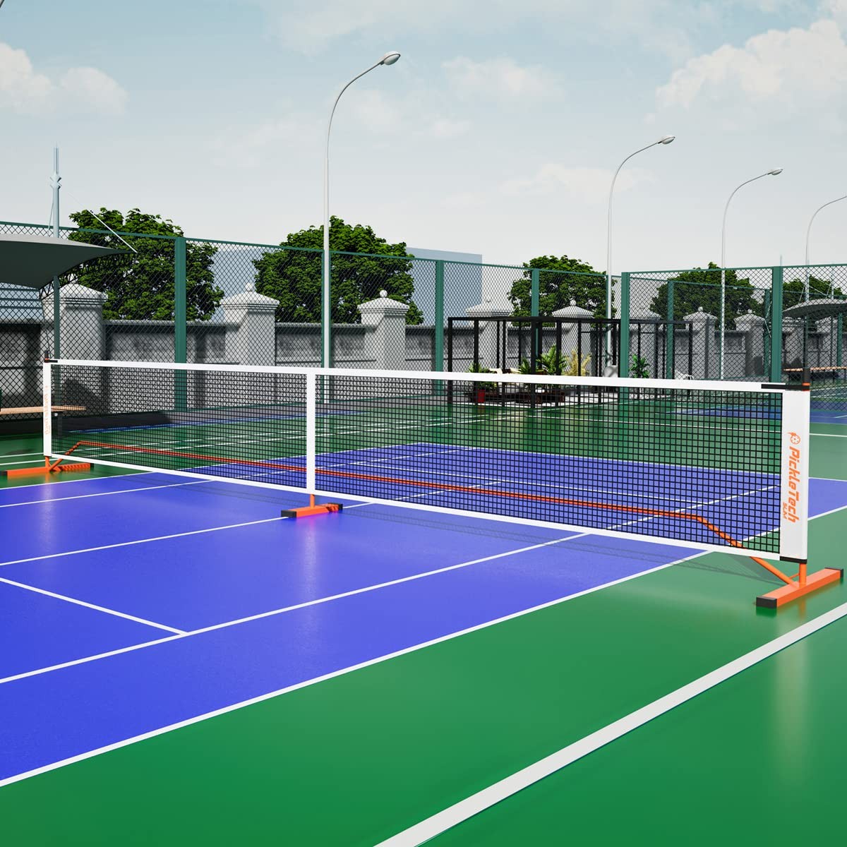 Pickletech 4.0 Slim Version Pickleball Net Portable Outdoor 22 Ft Pickleball